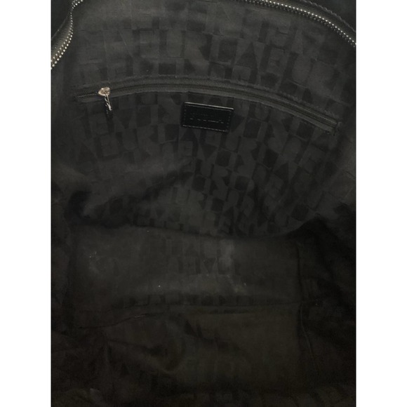 FURLA MADE IN ITALY BLACK BROWN LEATHER SMALL HAND BAG VINTAGE WOMENS LADIES - Picture 2 of 3